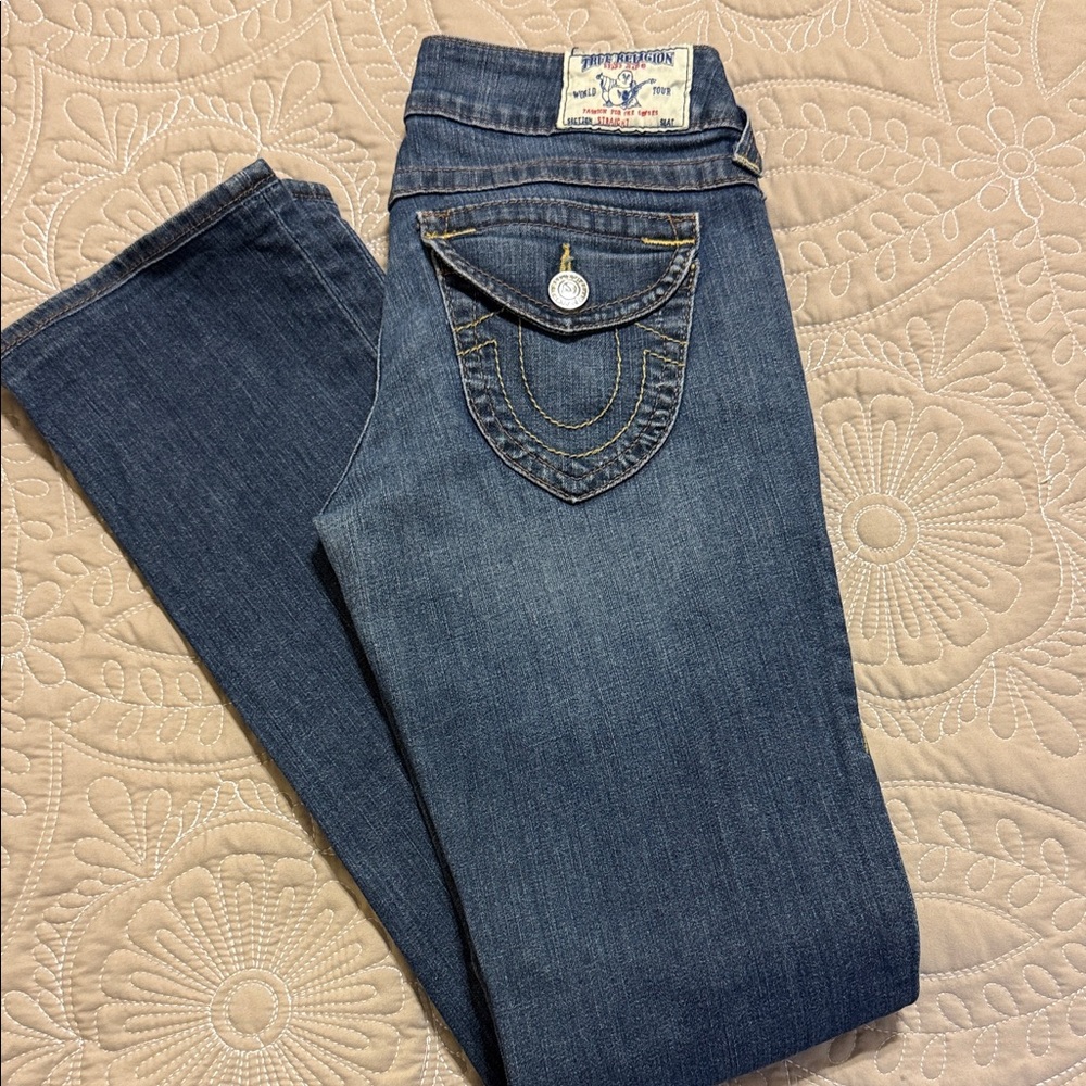 True Religion Dark Blue Boot Cut Jeans